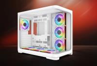 GAMEBOOSTER GB-G2852W Curved Temperli Camlı Type-C 3.1 7*12cm ARGB Fan Seaview ATX Gaming Beyaz Kasa